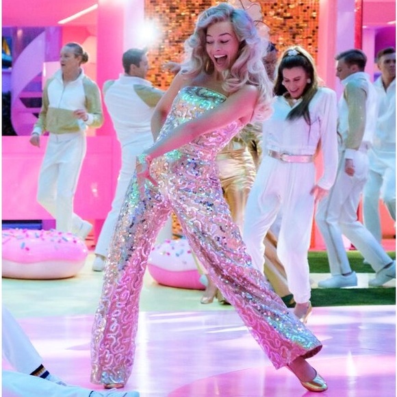 New custom barbie disco sequin jumpsuit - Picture 1 of 6